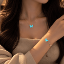 🦋 LOORA Blue Butterfly – طقم الفراشة الزرقاء المضيئة في الظلام ✨