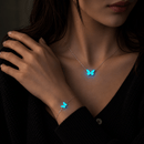 🦋 LOORA Blue Butterfly – طقم الفراشة الزرقاء المضيئة في الظلام ✨