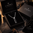 💎 LOORA MEN™ | قلادة رجالية سوداء بتصميم فاخر وأنيق ✨🖤