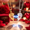 ❤️ LOORA Heartbeat Duo – طقم سلسلتين نصفي القلب المغناطيسي 💑