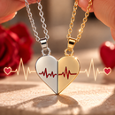 ❤️ LOORA Heartbeat Duo – طقم سلسلتين نصفي القلب المغناطيسي 💑
